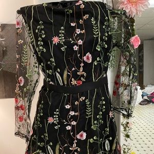 Flower Embroidered Dress